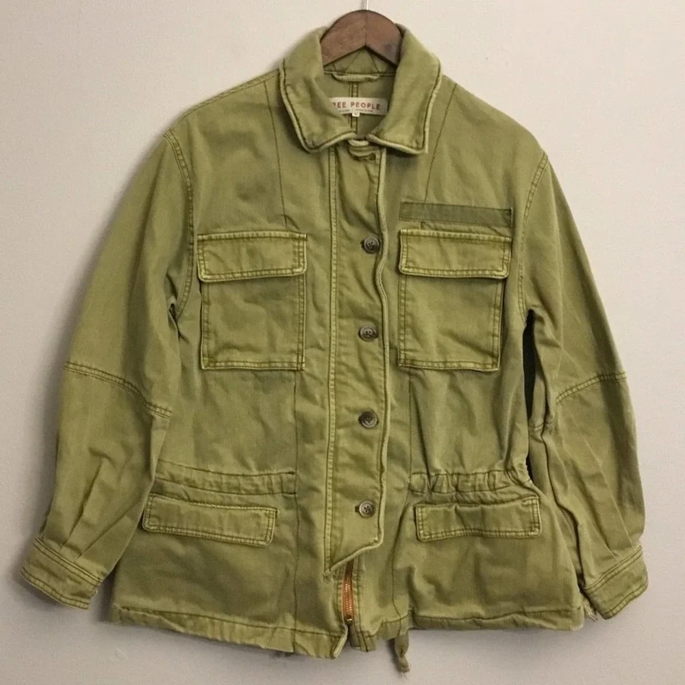 Free People Seize The Day Military Oversized Jacket Size XS